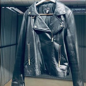 Victoria Secret leather moto jacket XL